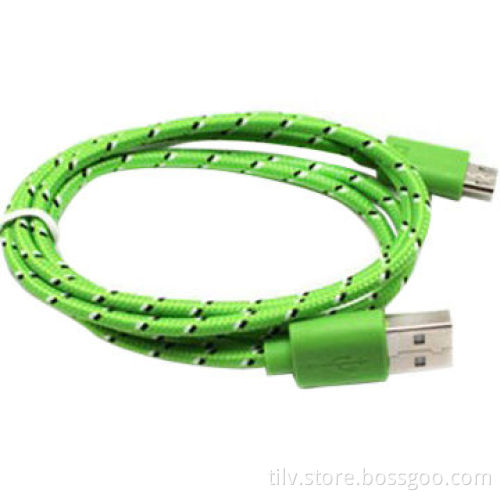 Fabric Braided Micro USB Data Cable for Samsung/HTC/Nokia